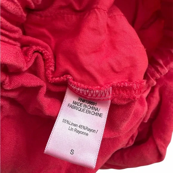 Young Fabulous & Broke Red Wide Leg Drawstring Pants Size S - Picture 5 of 5